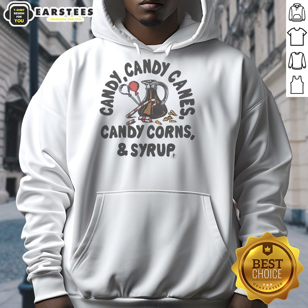 Awesome Candy Candy Canes Candy Corns And Syrup T-Shirt - Image 2
