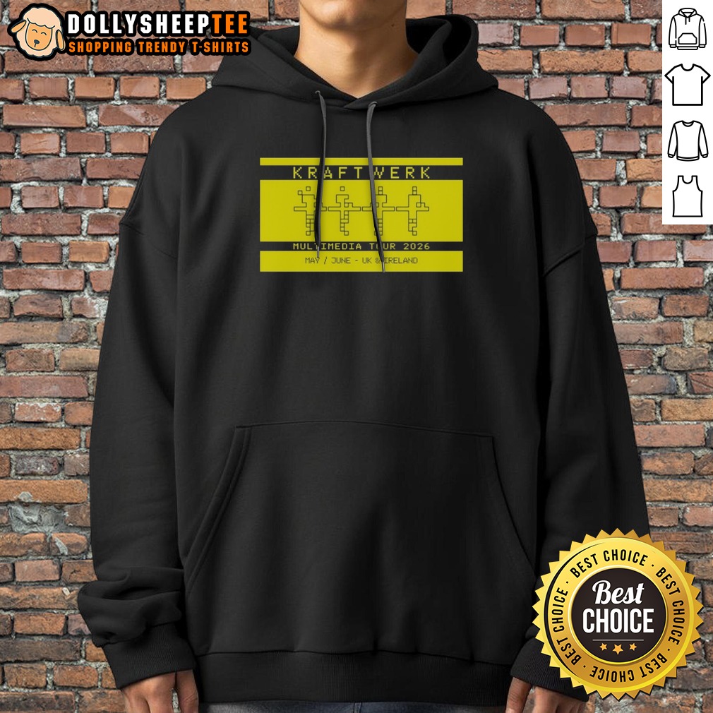 Awesome Kraftwerk Multimedia Tour 2026 May June UK Ireland Music Electronic Band Tour Shirt - Image 2
