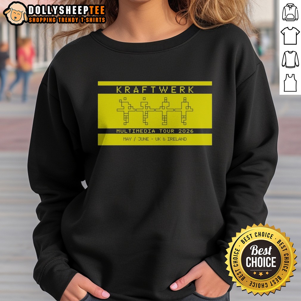 Awesome Kraftwerk Multimedia Tour 2026 May June UK Ireland Music Electronic Band Tour Shirt - Image 4