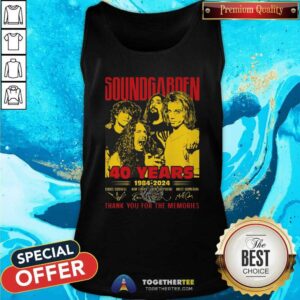 Alternative view of Nice Soundgarden 40 Years 1984-2024 Thank You For The Memories T-Shirt
