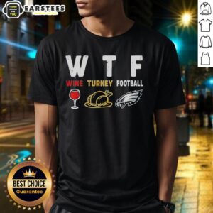Premium Wine Turkey Philadelphia Eagle Football Thanksgiving T-Shirt