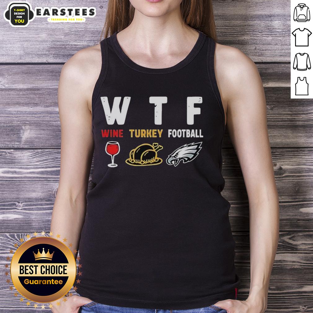 Premium Wine Turkey Philadelphia Eagle Football Thanksgiving T-Shirt - Image 4