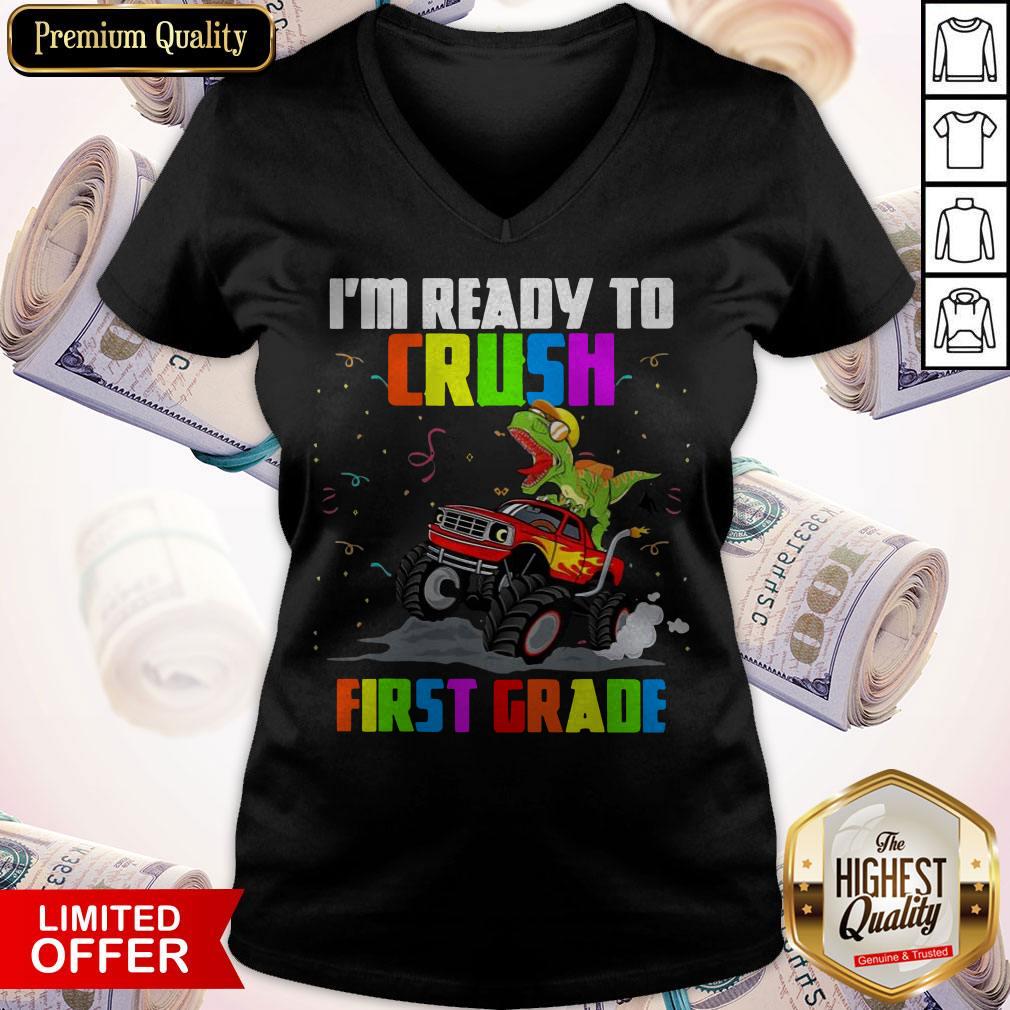 T-rex I’m Ready To Crush First Grade Shirt - Image 3