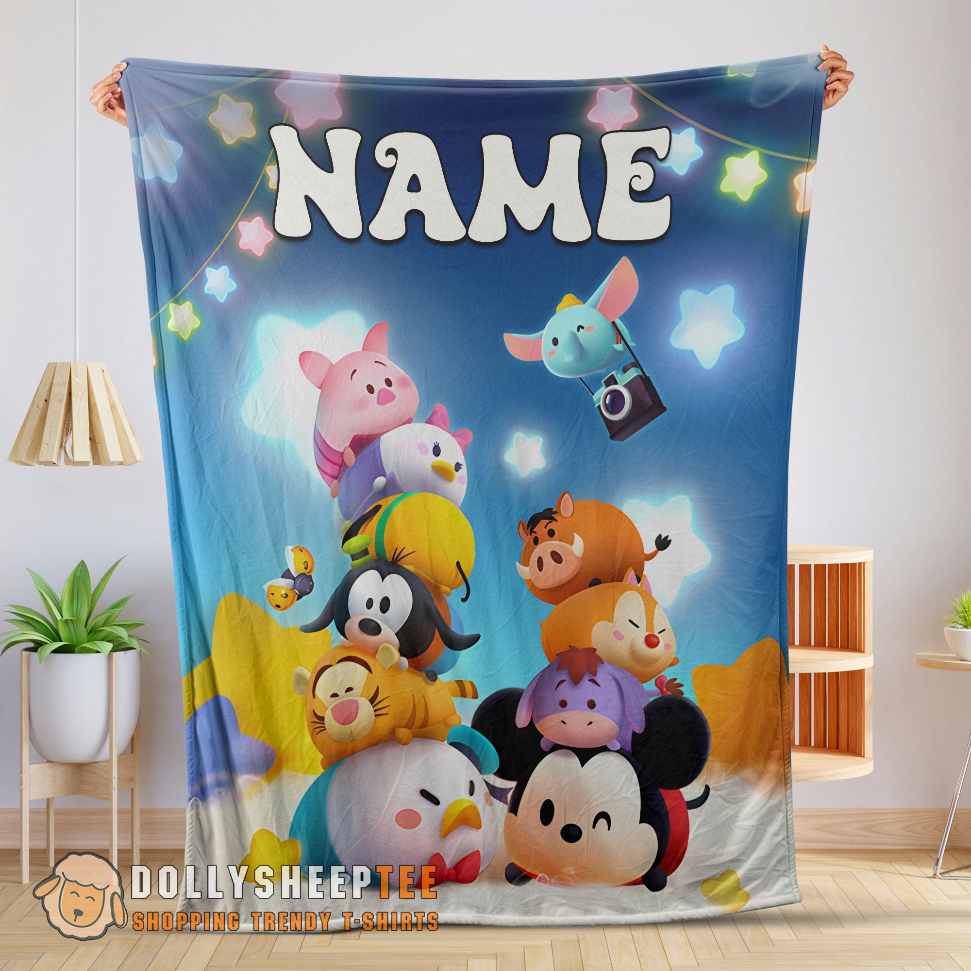 Pretty Hot Disney Cartoon Mickey And Friends Cute Blanket Fleece Customized Blanket