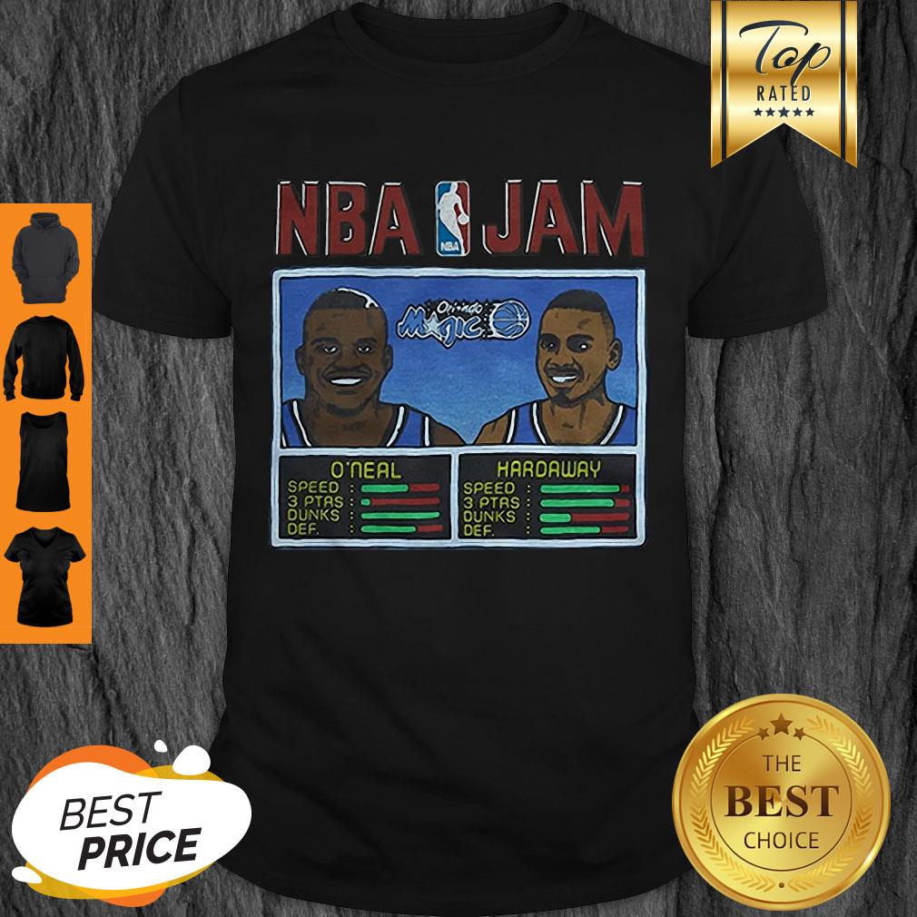 Nice NBA Jam O’neal Hardaway Orlando Magic Shirt