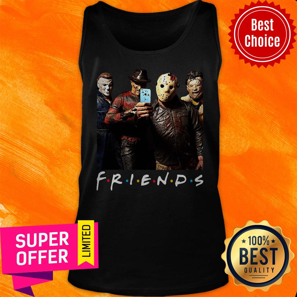 Michael Myers Jason Voorhees Freddy Krueger Leatherface Friends Halloween Shirt - Image 4