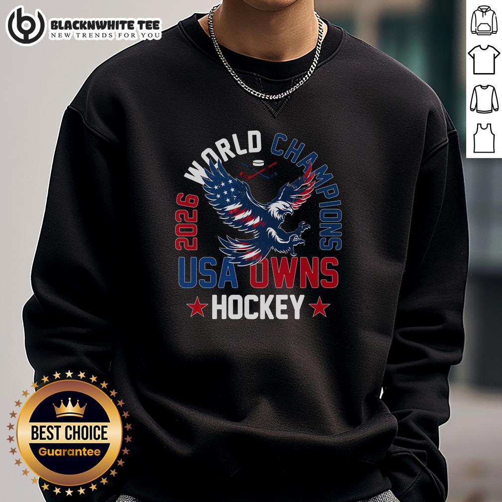 Awesome 2026 World Champions USA Owns Hockey T-Shirt - Image 5