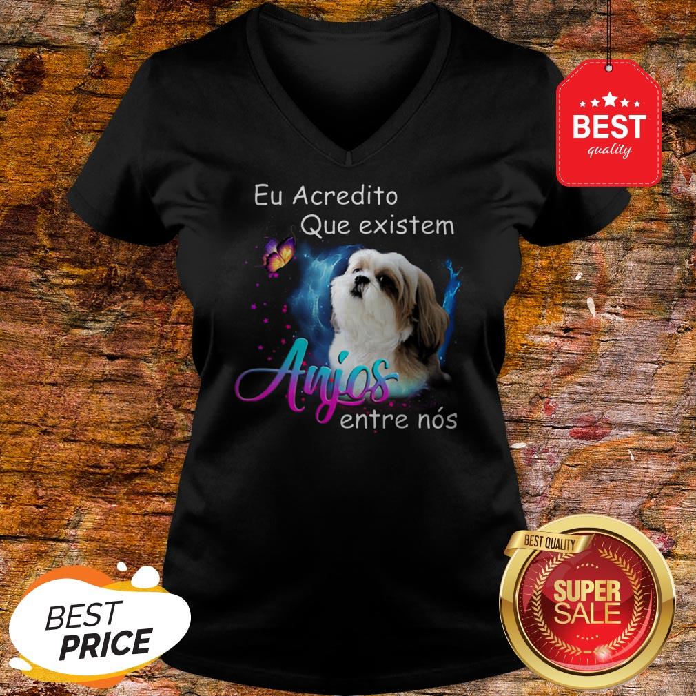 Nice Shih Tzu Eu Acredito Que Existem Anjos Entre Nos Shirt - Image 2