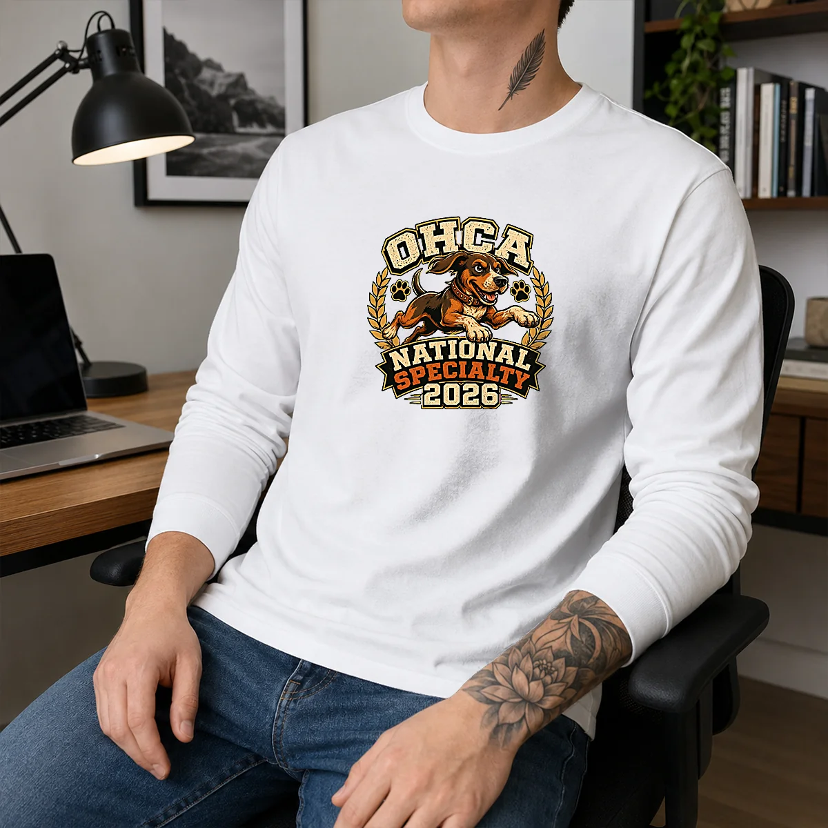 Official OHCA National Specialty 2026 Hunting Dog Mascot Shirt - Image 3