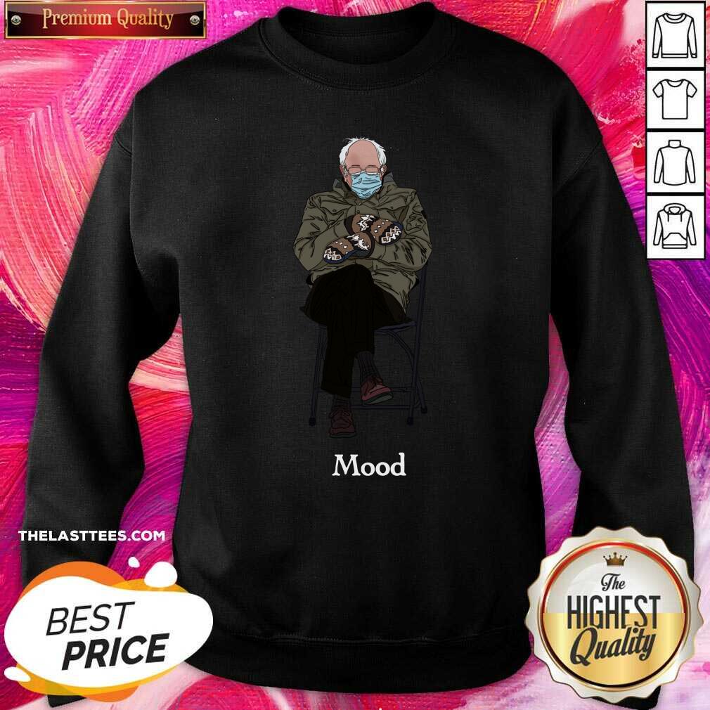Vip Bernie Inauguration Mittens Meme #Mood2021 T-Shirt - Image 4