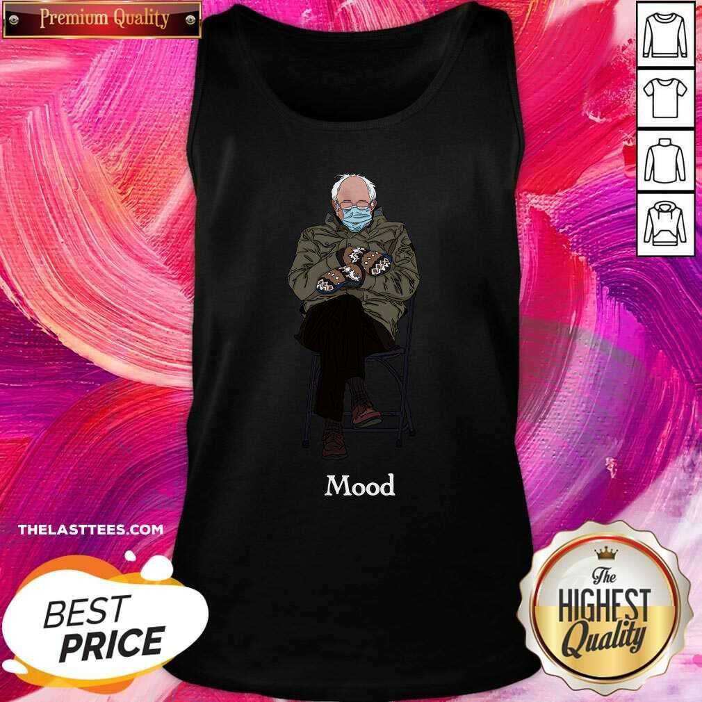 Vip Bernie Inauguration Mittens Meme #Mood2021 T-Shirt - Image 5