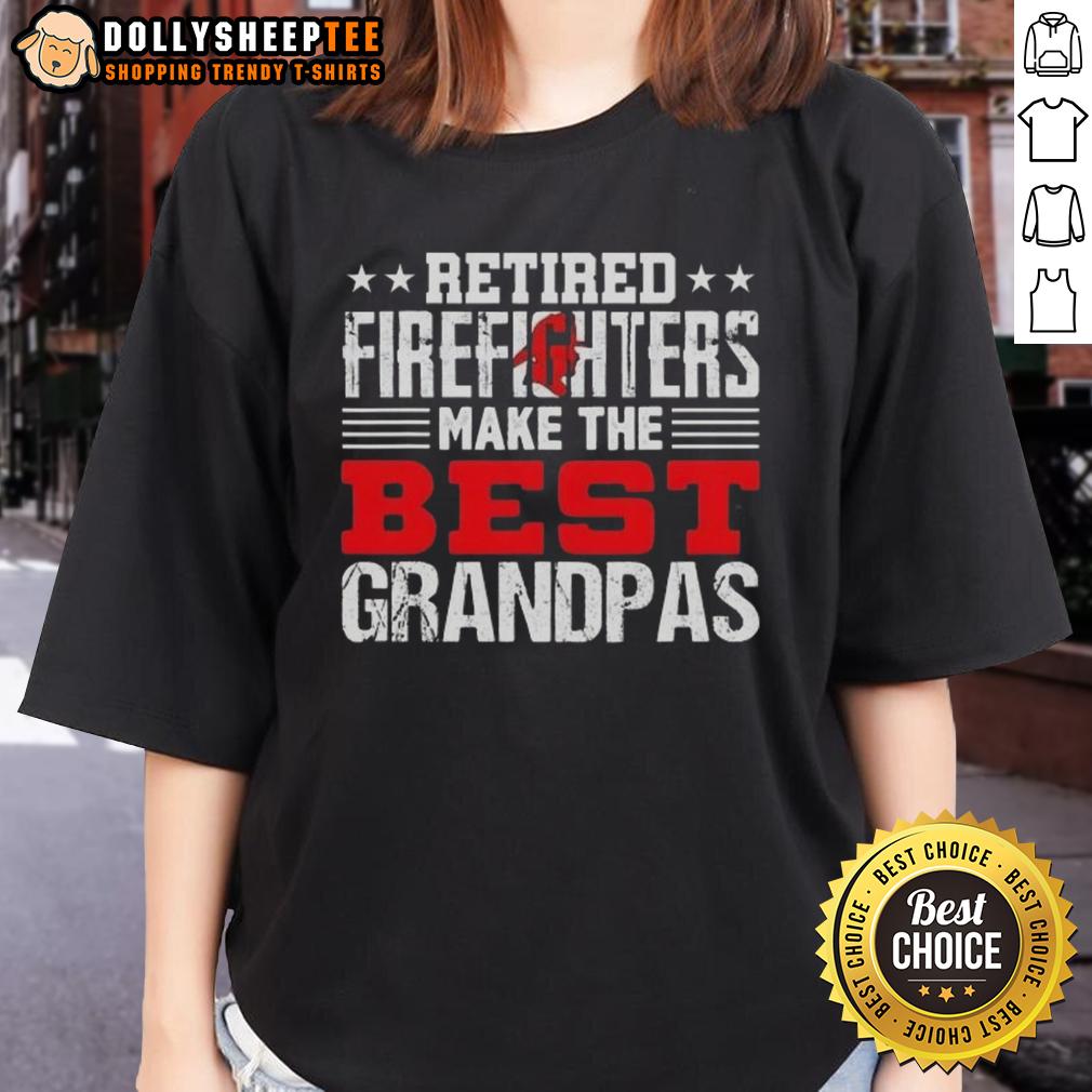 Top Retired Firefighters Make The Best Grandpas T-Shirt - Image 3