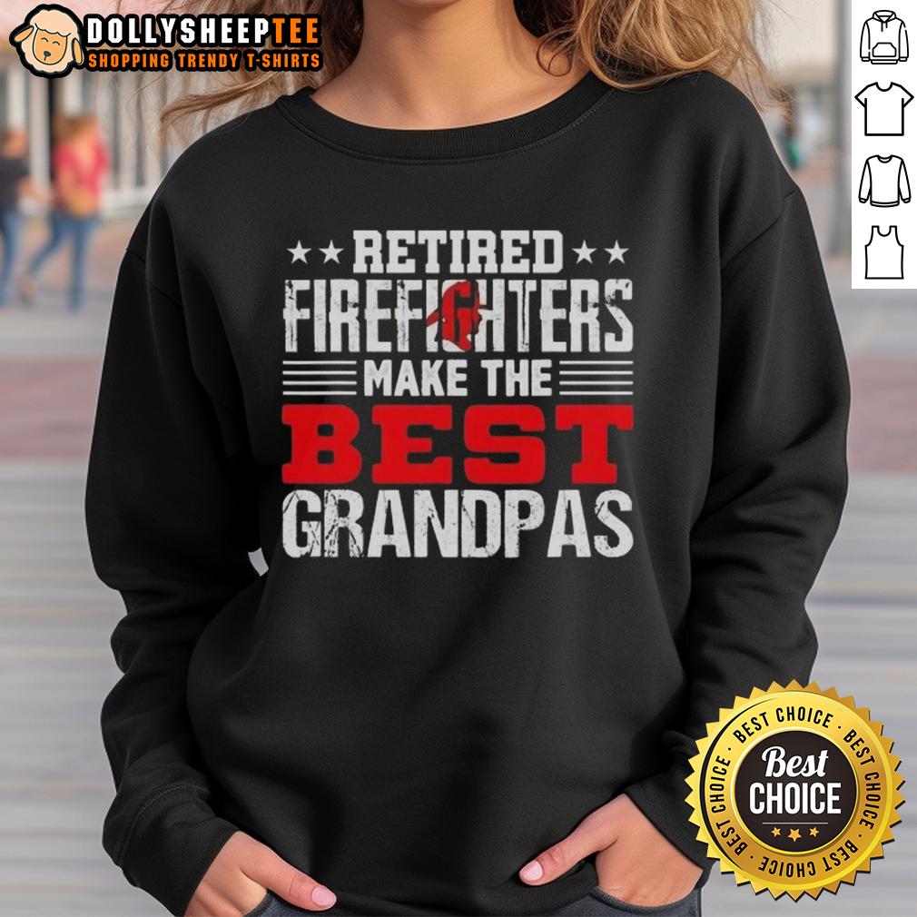 Top Retired Firefighters Make The Best Grandpas T-Shirt - Image 5