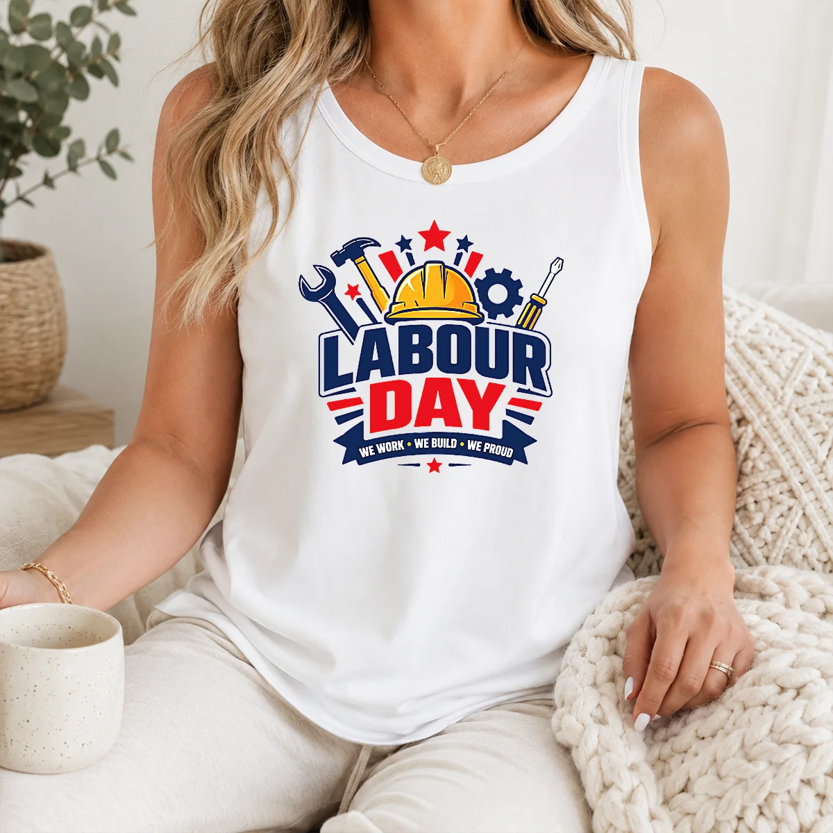 Happy Good Labour Day We Work Build Proud Multi Tool Badge Shirt - Image 3