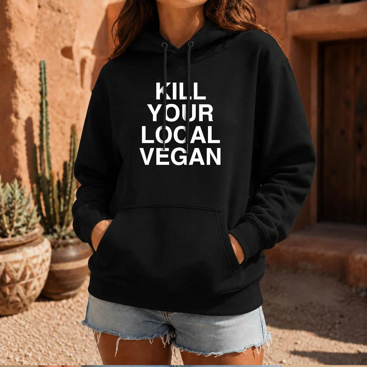 Original Kill Your Local Vegan Shirt - Image 6