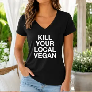 Alternative view of Original Kill Your Local Vegan Shirt