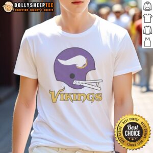 Official Minnesota Vikings Football Logo In Big Helmet T-Shirt
