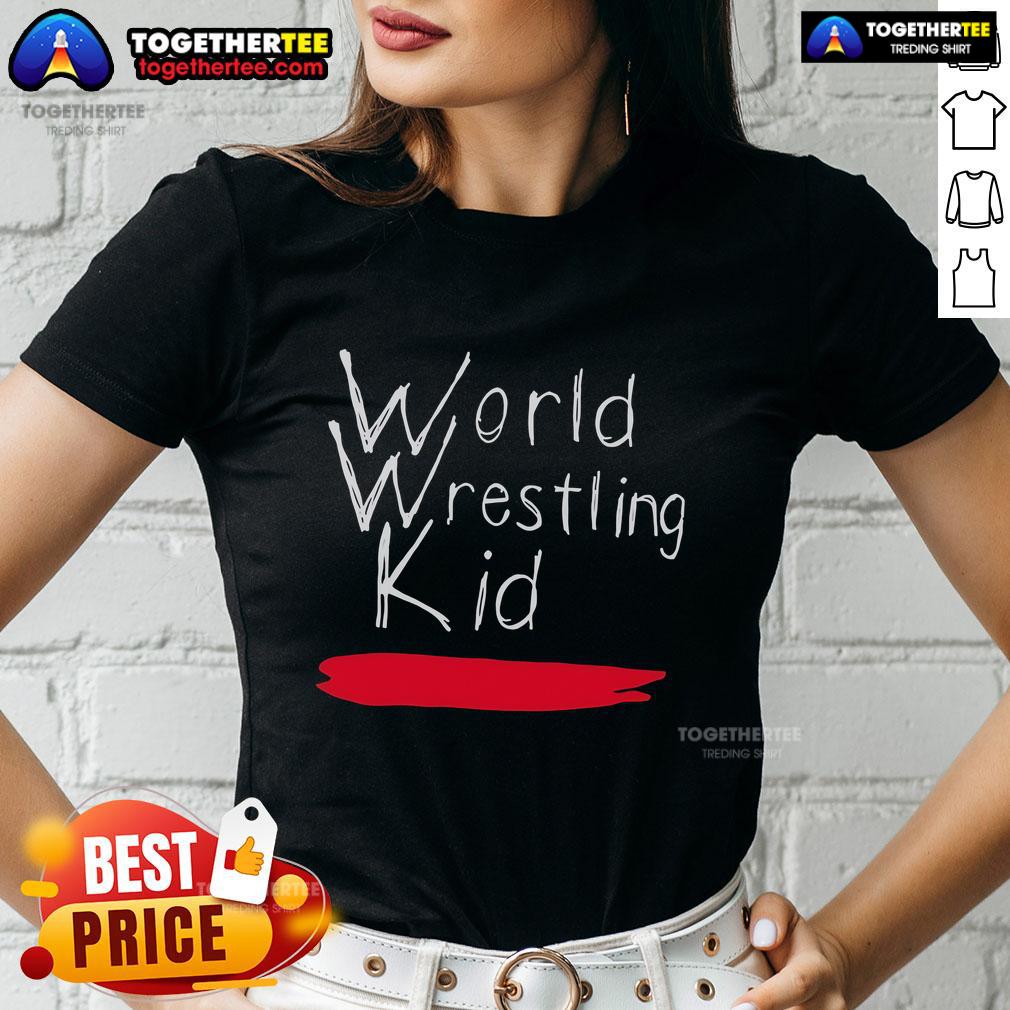 Official World Wrestling Kid Logo T-Shirt - Image 3