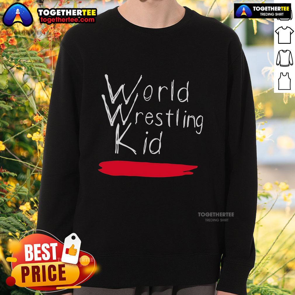 Official World Wrestling Kid Logo T-Shirt - Image 5