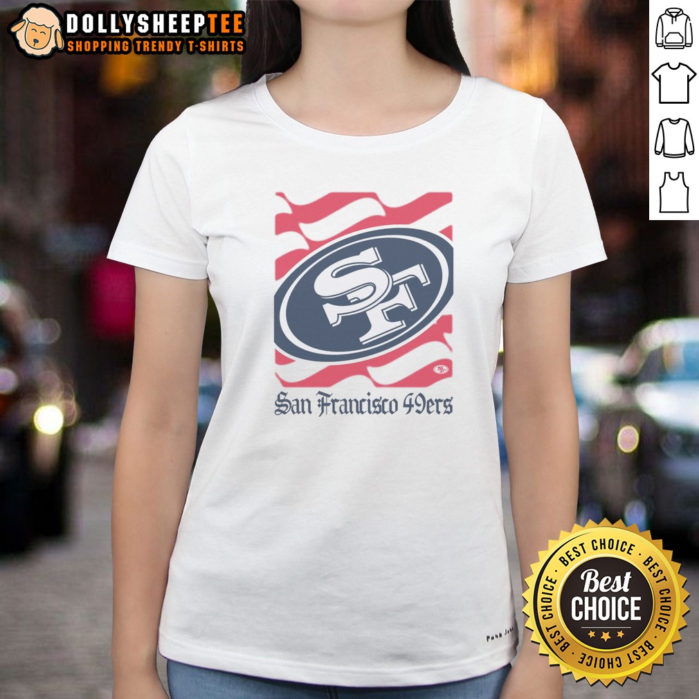 Good San Francisco 49ers American Heritage Wordmark Shirt - Image 4