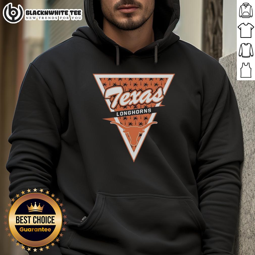 Hot Texas Longhorns Logo Palm Tree Pattern Inside A Triangle T-Shirt - Image 2