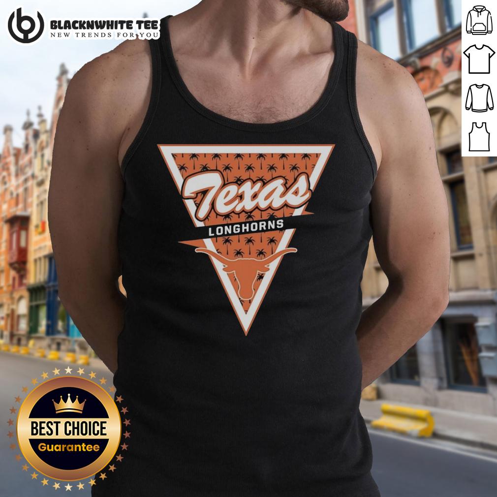 Hot Texas Longhorns Logo Palm Tree Pattern Inside A Triangle T-Shirt - Image 4