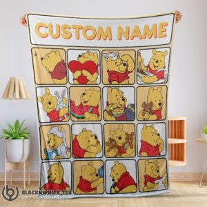 Perfect Cute Disney Winnie The Pooh With Friends Blanket Fleece Customized Blanket