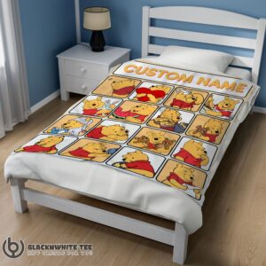 Alternative view of Perfect Cute Disney Winnie The Pooh With Friends Blanket Fleece Customized Blanket