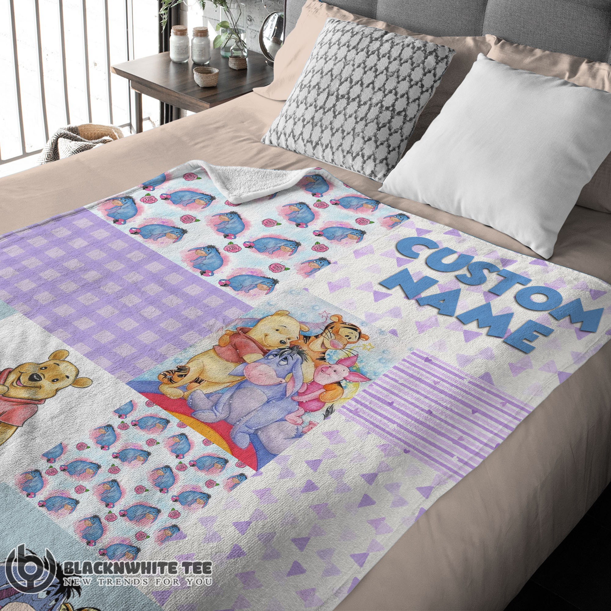 Perfect Cute Disney Winnie The Pooh Friends Collage Poster Blanket Fleece Customized Blanket - Image 3