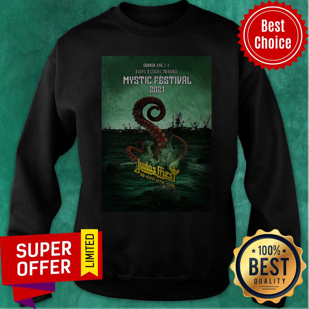 Nice Gdansk June 2 4 Mystic Festival 2021 Judas Priest Shirt - Image 2