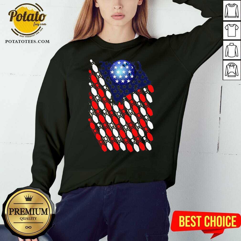 Official Bowling American Flag 2020 Shirt - Image 5