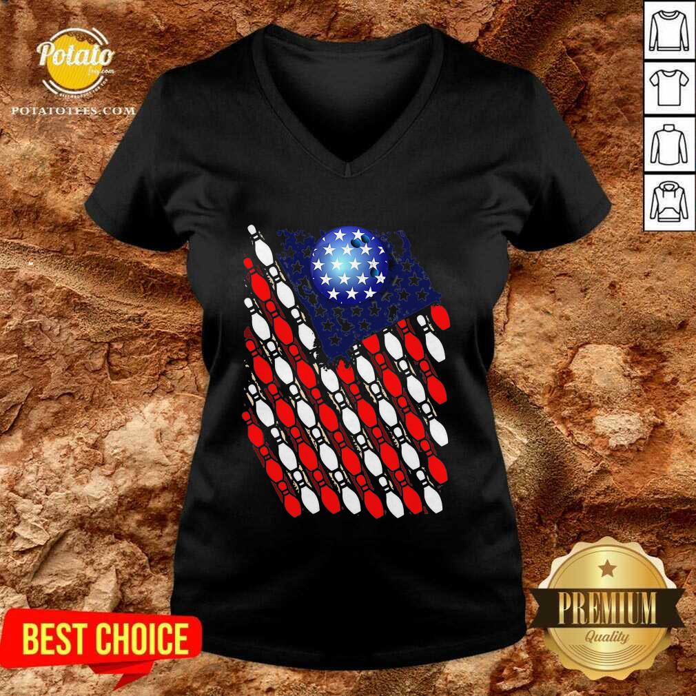 Official Bowling American Flag 2020 Shirt - Image 3