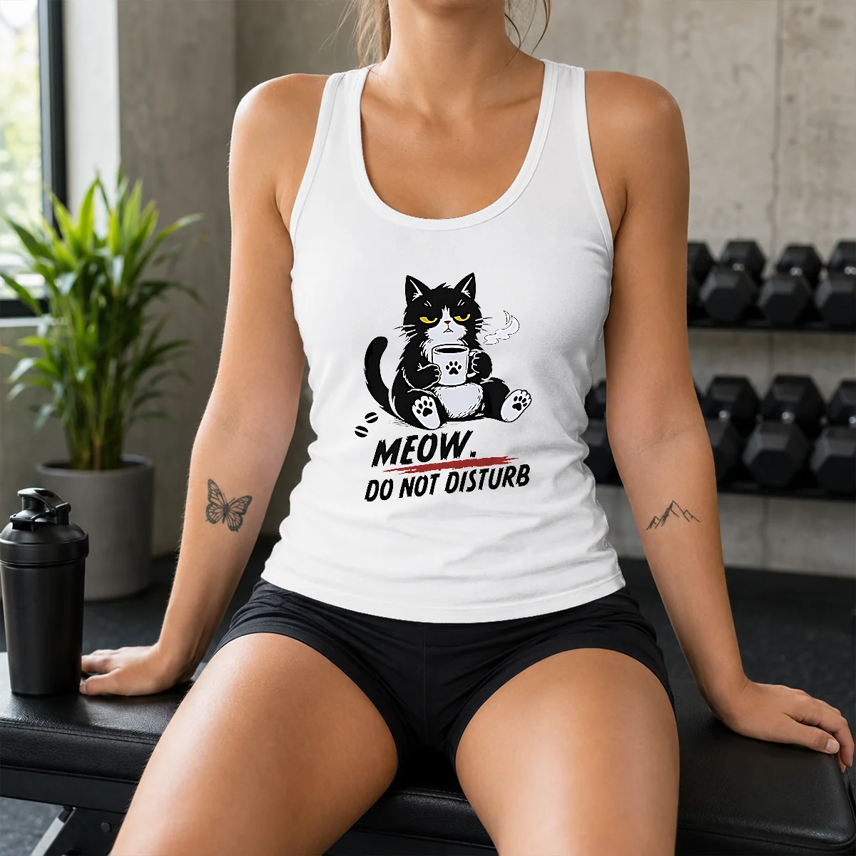 Official Meow Do Not Disturb Grumpy Cat With Coffee Shirt - Image 7