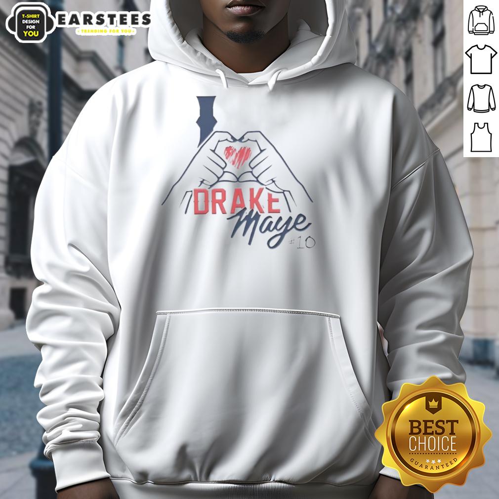 Awesome I Love Drake Maye 10 New England Patriots T-Shirt - Image 2