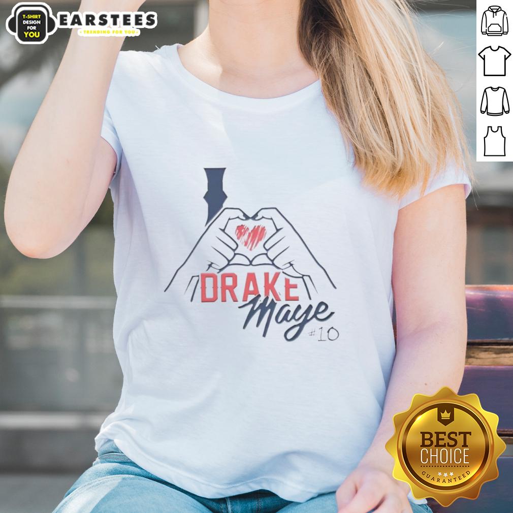 Awesome I Love Drake Maye 10 New England Patriots T-Shirt - Image 5