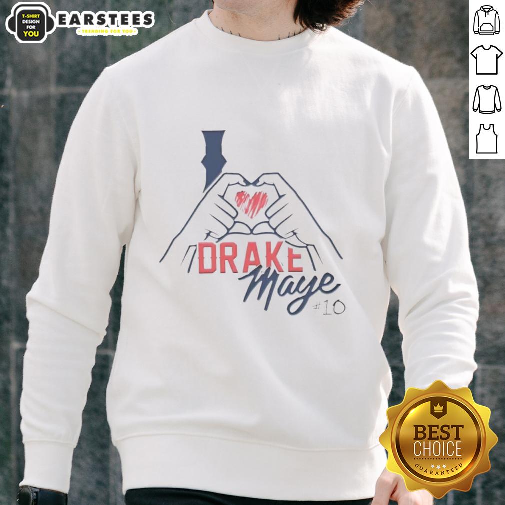 Awesome I Love Drake Maye 10 New England Patriots T-Shirt - Image 4