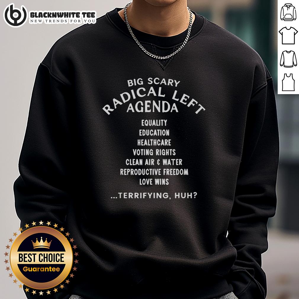 Original Big Scary Radical Left Agendar Letter T-Shirt - Image 5