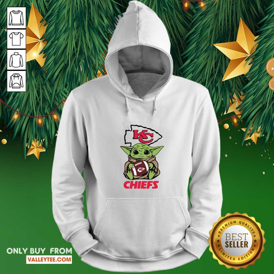 High Quality Baby Yoda Hug Kansas City Chiefs Football Shirt - Image 2