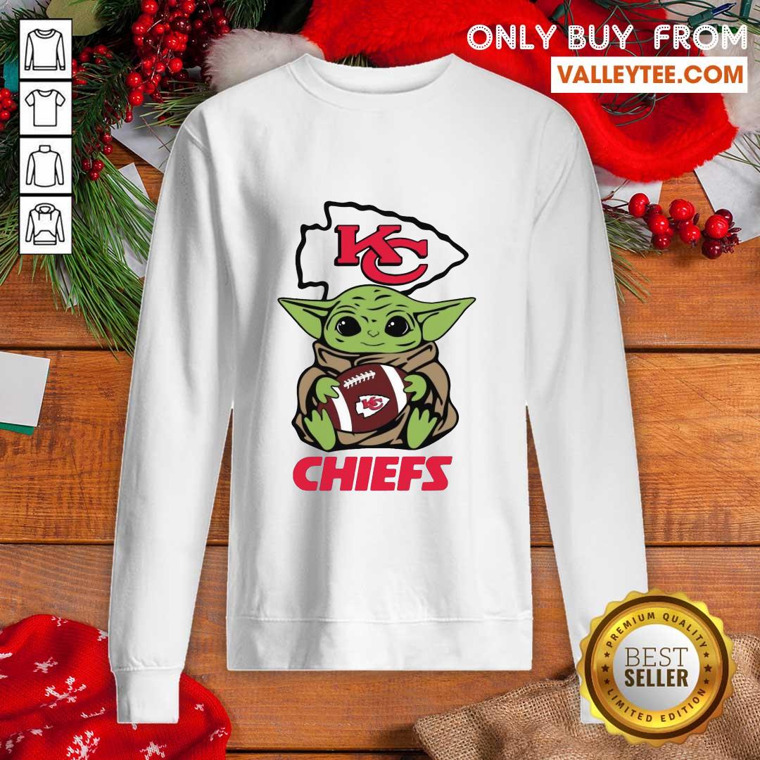 High Quality Baby Yoda Hug Kansas City Chiefs Football Shirt - Image 5