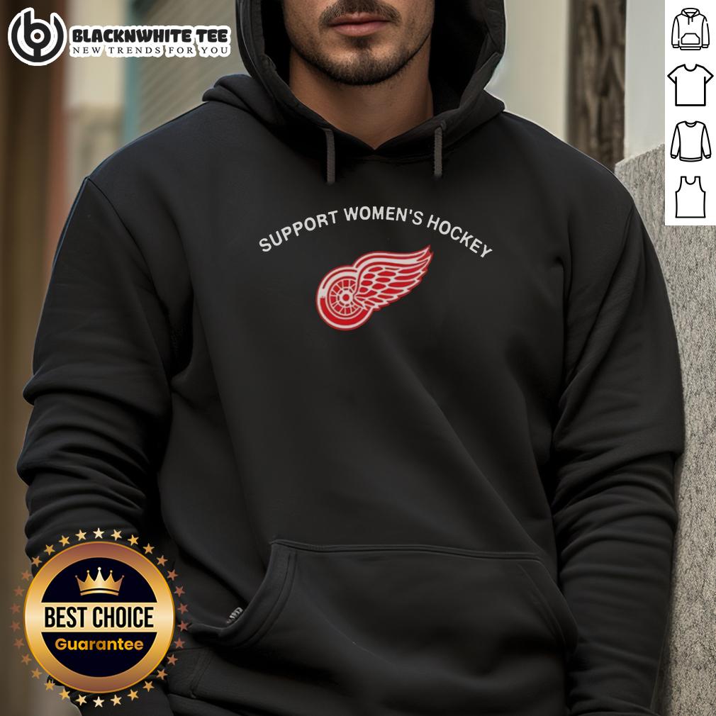 Good Detroit Red Wings Logo Support Women's Hockey T-Shirt - Image 2
