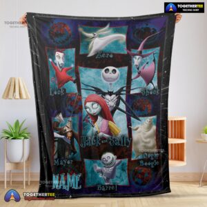 Official The Nightmare Before Christmas Jack Skellington Family Halloween Customized Blanket
