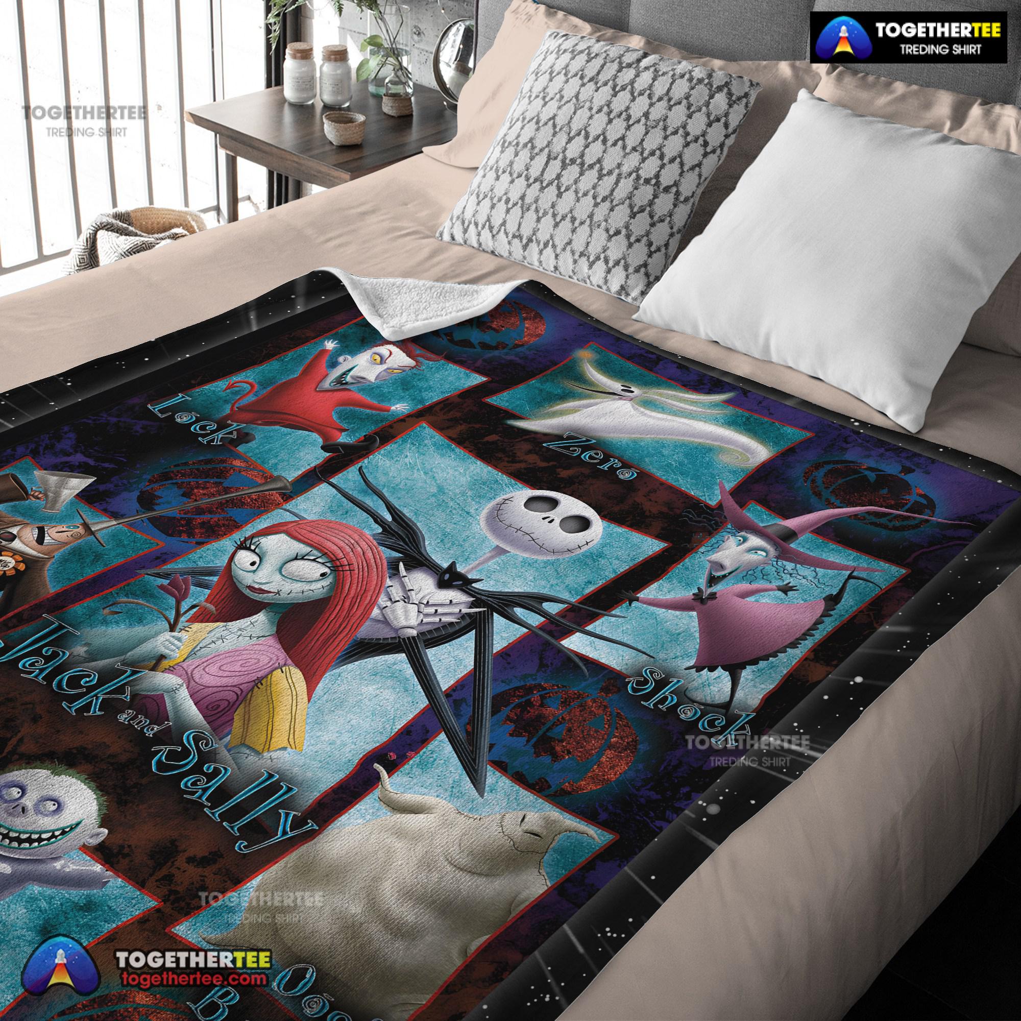 Official The Nightmare Before Christmas Jack Skellington Family Halloween Customized Blanket - Image 3