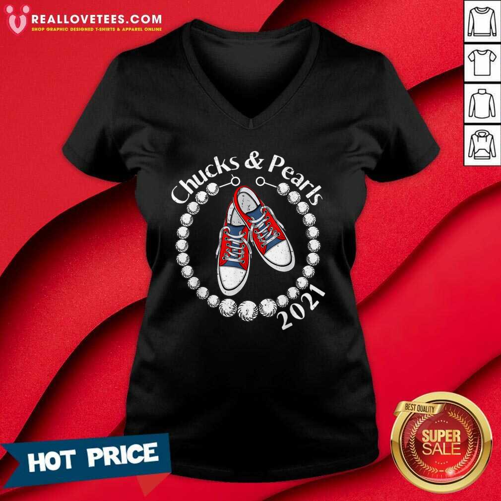 Vip Chucks And Pearls 2021 VP Shirt - Image 5