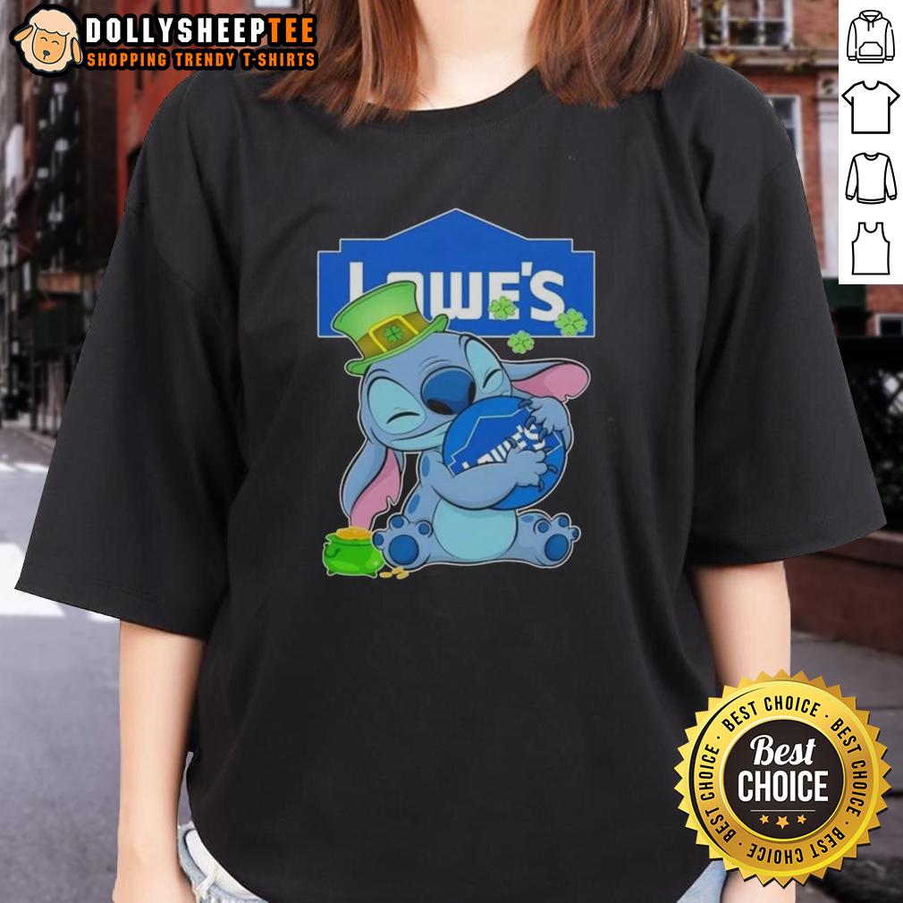 Top Stitch With St Patricks Hug Lowe's Logo T-Shirt - Image 3