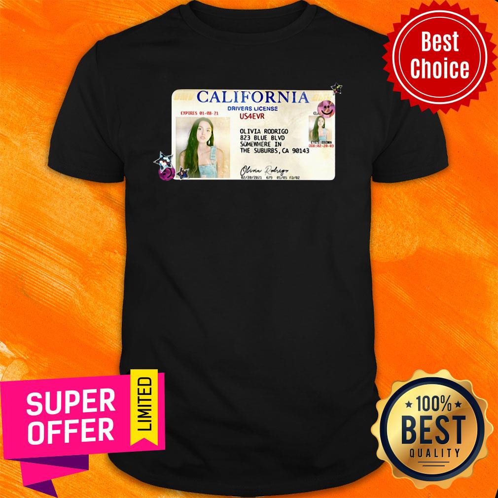 Funny California Drivers License US4EVR Shirt