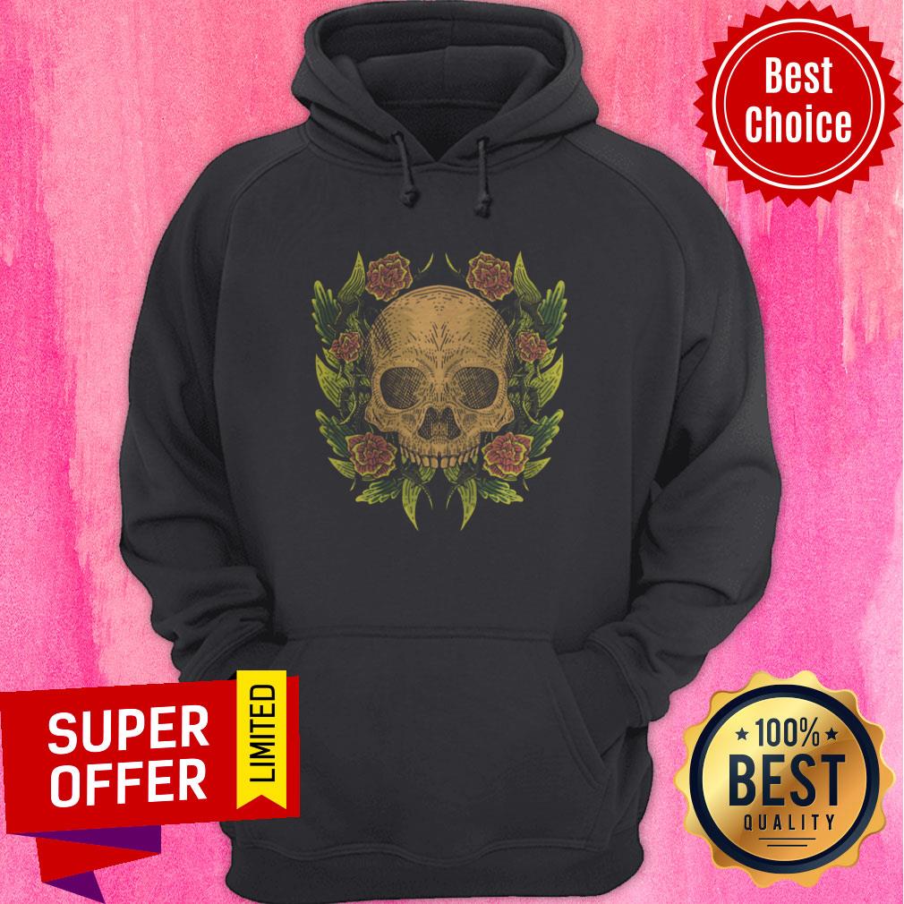Funny Sugar Skull Flower Dia De Muertos Day Of The Dead Shirt - Image 2