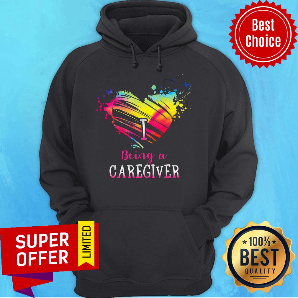 Official I Love Being A Caregiver Vintage Shirt - Image 3