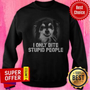 Alternative view of Official Dog I Only Bite Stupid People Shirt