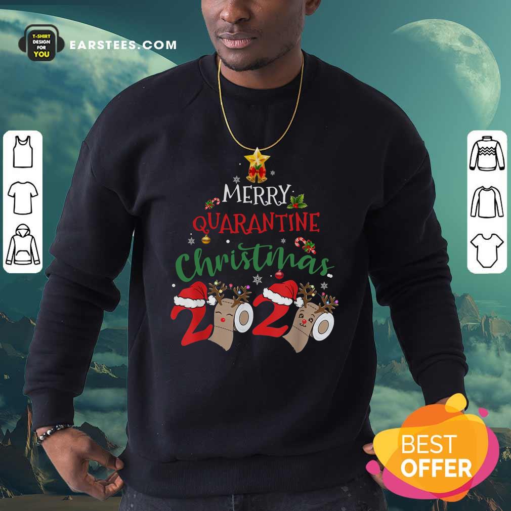Original Merry Quarantine Christmas 2020 Pajamas Christmas Shirt - Image 5