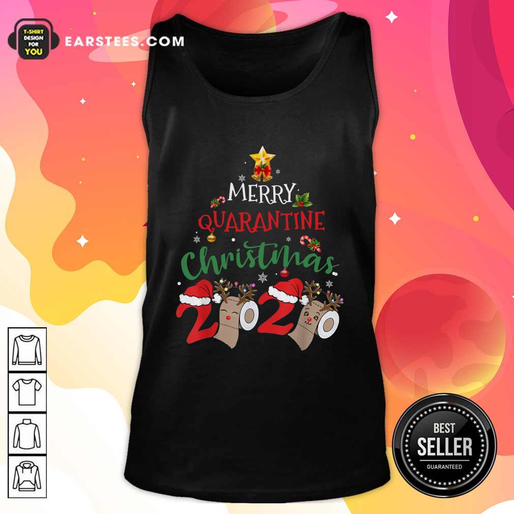 Original Merry Quarantine Christmas 2020 Pajamas Christmas Shirt - Image 4